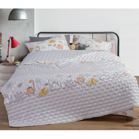 Κουβερλί μονό microfiber Nef-Nef Homeware Dinosaur Art 180x240 cm