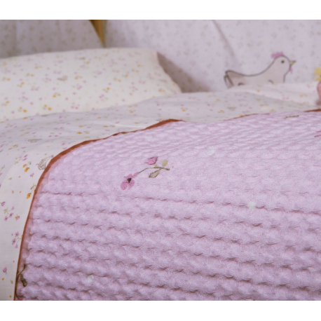 Κουβέρτα πικέ κούνιας Nef-Nef Homeware Cute &amp; Sweet 110x150 cm