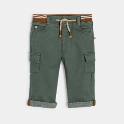 Obaibi Παντελόνι cargo πράσινο για μωρά αγοράκια