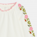 Obaibi Μπλούζα από χνουδωτό ύφασμα, με κέντημα, λευκή για μωρά κοριτσάκια