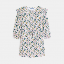 Okaidi Φόρεμα με ζώνη και τυπωμένα σχέδια εμπριμέ για κορίτσια