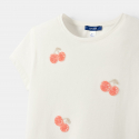 Okaidi T-shirt imprime cerise blanc fille