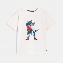 Okaidi T-shirt dinosaure blanc garcon