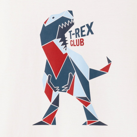 Okaidi T-shirt dinosaure blanc garcon