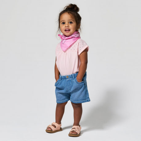 Obaibi Σορτς τζιν μπλε για μωρά κοριτσάκια