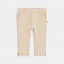 Obaibi Pantalon souple en maille beige bebe garcon