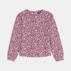 Okaidi Μπλούζα λεοπάρ ροζ για κορίτσια