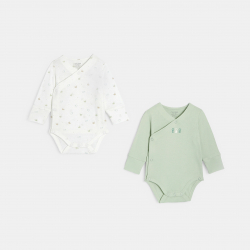 Obaibi Body croise evolutif vert bebe mixte (lot de 2)