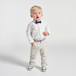 Obaibi Chemise blanche bebe garcon