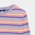 Okaidi T-shirt manches longues cotele raye bleu fille