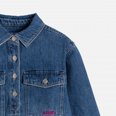 Okaidi Robe denim bleu Fille