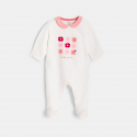 Obaibi Dors-bien blanc motif fleuri bebe fille