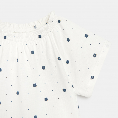 Obaibi Μπλούζα με ελαστικό γιακά κίτρινη για μωρά κοριτσάκια