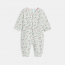 Obaibi Φορμάκι ολόσωμο μπεζ με μοτίφ γάτα για μωρά κοριτσάκια