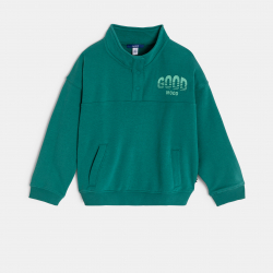 Okaidi Sweat col montant vert garcon