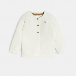 Obaibi Ζακέτα πλεκτή, λευκή, για νεογέννητα, Unisex