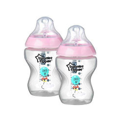 Tommee tippee μπιμπερό Closer to nature αργής ροής 260 ml 0M+, σετ των 2