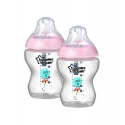 Μπιμπερό Tommee Tippee Closer to nature αργής ροής 260 ml 0M+, σετ των 2