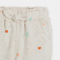 Obaibi Παντελόνι για κορίτσια μπεζ με μοτίφ καρδιά
