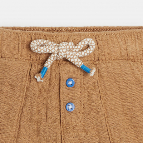 Obaibi Σορτς βαμβακερό, ελαφρύ από γκοφρέ ύφασμα για μωρά αγοράκια