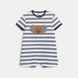 Obaibi Φορμάκι κοντό ριγέ με κοάλα, μπλε για μωρά αγοράκια