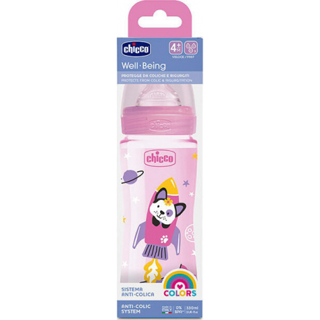 Chicco μπιμπερό Well Being 330 ml 4m+ (1τμχ)