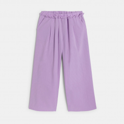 Okaidi Pantalon large a pinces mauve fille