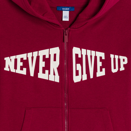 Okaidi Φούτερ με κουκούλα και μήνυμα μαύρο για αγόρια