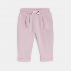 Obaibi Παντελόνι από χνουδωτό ύφασμα ροζ για μωρά κοριτσάκια