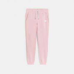 Okaidi Παντελόνι φόρμας από χνουδωτό ύφασμα μονόχρωμο ροζ για κορίτσια