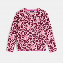 Okaidi Πουλόβερ με τυπωμένα σχέδια λεοπάρ ροζ για κορίτσια