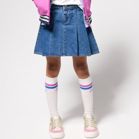 Okaidi Φούστα κοντή με πιέτες από τζιν μπλε για κορίτσια