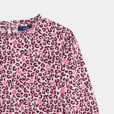 Okaidi Μπλούζα λεοπάρ ροζ για κορίτσια