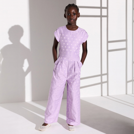 Okaidi Combinaison a pois violette Fille