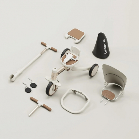 Τρίκυκλο ποδήλατο Lecoco® Walker S3max με δακτύλιο ασφαλείας Καφέ