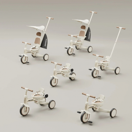 Τρίκυκλο ποδήλατο Lecoco® Walker S3max με δακτύλιο ασφαλείας Καφέ