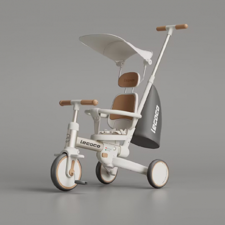 Τρίκυκλο ποδήλατο Lecoco® Walker S3max με δακτύλιο ασφαλείας Καφέ