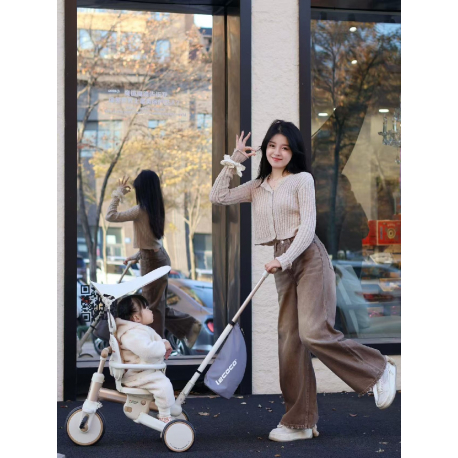 Τρίκυκλο ποδήλατο Lecoco® Walker S3max με δακτύλιο ασφαλείας Καφέ