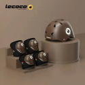Σετ ασφαλείας Lecoco® με κράνος, επιγωνατίδες και περιαγκωνίδες Καφέ