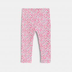 Obaibi Legging rose motif fleuri bebe fille
