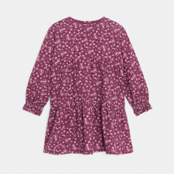 Okaidi Φόρεμα μακρυμάνικο με τυπωμένα σχέδια σε ροζ για κορίτσια