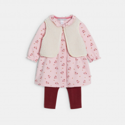 Obaibi Φόρεμα με τυπωμένα σχέδια ροζ για μωρά κοριτσάκια