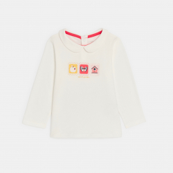 Obaibi Μπλούζα με μικρό στρογγυλό γιακαδάκι  για μωρά κοριτσάκια