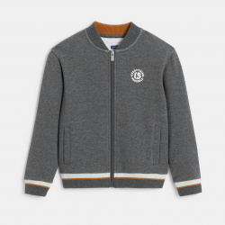 Okaidi Φούτερ teddy με φερμουάρ, γκρι για αγόρια