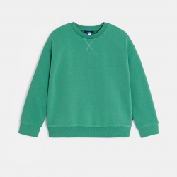 Okaidi Φούτερ μονόχρωμο πράσινο για αγόρια