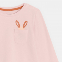 Obaibi Μπλούζα μακρυμάνικη λαγουδάκι, ροζ για μωρά κοριτσάκια