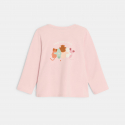 Obaibi Μπλούζα μακρυμάνικη λαγουδάκι, ροζ για μωρά κοριτσάκια