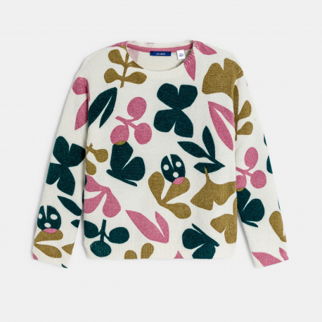 Okaidi Πουλόβερ με τυπωμένα σχέδια φλοράλ για κορίτσια