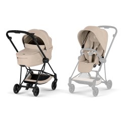 Καρότσι και port-bebe Cybex Platinum Mios Comfort Matt Black - Cozy Beige