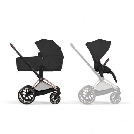 Καρότσι και port-bebe Cybex Platinum Priam Comfort Rosegold - Sepia Black